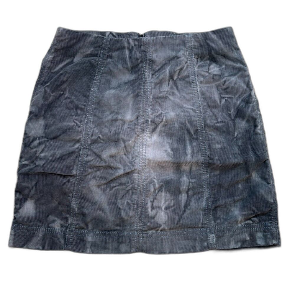 Free People Modern Femme Corduroy Mini Skirt‎ Gray Washed High Rise Women's 4